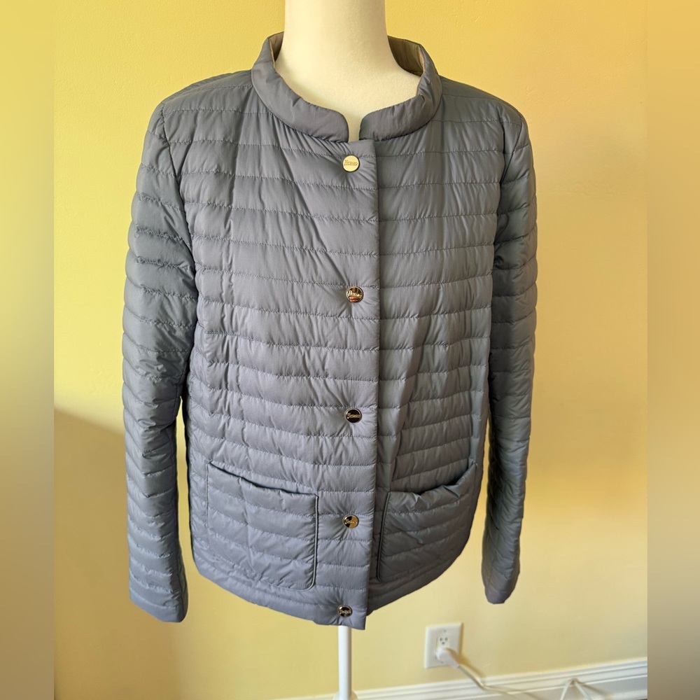Herno Blue/light Gray Down Reversible Jacket Size… - image 2